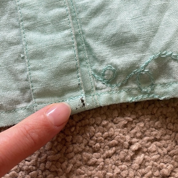 Irish Linen Richard Malcolm Embroidered Sleeveless Blouse Top W’s PS Beach Tank - Picture 11 of 12